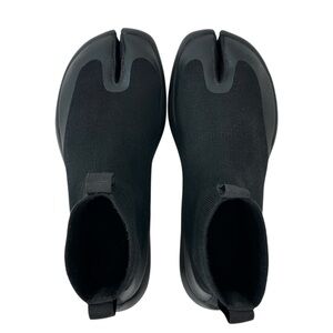 Tabi Hightop - Black Hi Top Rubber Sole Split Tabi Toe Knit Boots Shoes sz 9